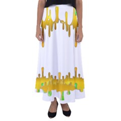 Dripping Paint In Wonderful Colors Flared Maxi Skirt by pepitasart