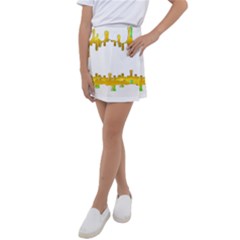 Dripping Paint In Wonderful Colors Kids  Tennis Skirt by pepitasart