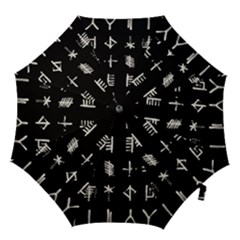 Ogham Rune Set Complete Inverted Hook Handle Umbrellas (small) by WetdryvacsLair