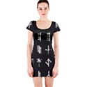 Ogham Rune Set Complete Inverted Short Sleeve Bodycon Dress View1