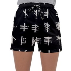 Ogham Rune Set Complete Inverted Sleepwear Shorts by WetdryvacsLair