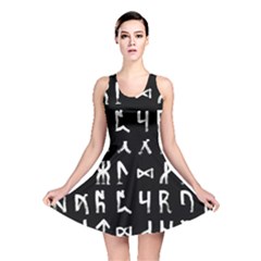 Macromannic Runes Collected Inverted Reversible Skater Dress by WetdryvacsLair