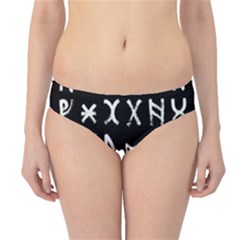 Macromannic Runes Collected Inverted Hipster Bikini Bottoms by WetdryvacsLair