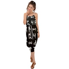 Macromannic Runes Collected Inverted Waist Tie Cover Up Chiffon Dress by WetdryvacsLair