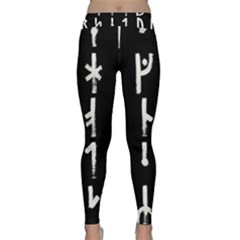 Medieval Runes Collected Inverted Complete Classic Yoga Leggings by WetdryvacsLair