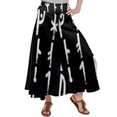 Medieval Runes Collected Inverted Complete Satin Palazzo Pants by WetdryvacsLair