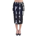 Medieval Runes Collected Inverted Complete Velvet Midi Pencil Skirt View1