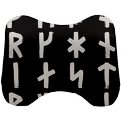 Younger Futhark Rune Set Collected Inverted Head Support Cushion by WetdryvacsLair