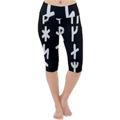 Younger Futhark Rune Set Collected Inverted Lightweight Velour Cropped Yoga Leggings by WetdryvacsLair