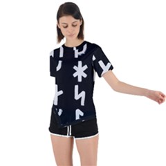 Younger Futhark Rune Set Collected Inverted Asymmetrical Short Sleeve Sports Tee by WetdryvacsLair