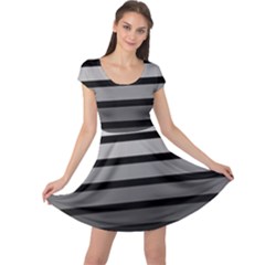 9 Bar Monochrome Fade Cap Sleeve Dress by WetdryvacsLair