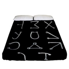 Heinrich Cornelius Agrippa Of Occult Philosophy 1651 Angelic Alphabet Or Celestial Writing Collected Inverted Fitted Sheet (california King Size) by WetdryvacsLair