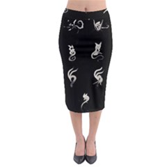 Katzen Cats Midi Pencil Skirt by WetdryvacsLair