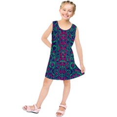 Tree Flower Paradise Of Inner Peace And Calm Pop-art Kids  Tunic Dress by pepitasart