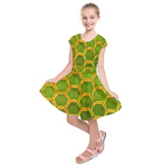 Hexagon Windows Kids  Short Sleeve Dress by essentialimage