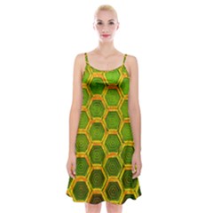 Hexagon Windows Spaghetti Strap Velvet Dress by essentialimage