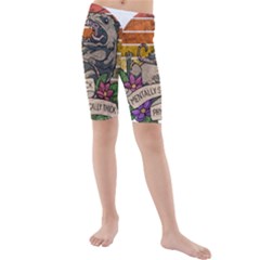 Possum - Mentally Sick Physically Thick Kids  Mid Length Swim Shorts by Valentinaart