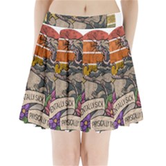 Possum - Mentally Sick Physically Thick Pleated Mini Skirt by Valentinaart