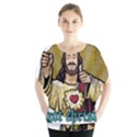 Buddy Christ Batwing Chiffon Blouse View1