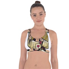 Buddy Christ Cross String Back Sports Bra by Valentinaart