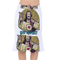 Buddy Christ Short Mermaid Skirt by Valentinaart