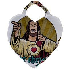 Buddy Christ Giant Heart Shaped Tote by Valentinaart