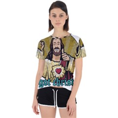 Buddy Christ Open Back Sport Tee by Valentinaart