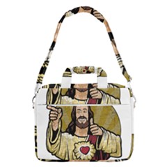 Buddy Christ Macbook Pro Shoulder Laptop Bag  by Valentinaart