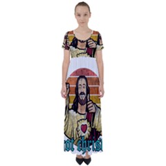 Got Christ? High Waist Short Sleeve Maxi Dress by Valentinaart