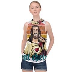 Got Christ? High Neck Satin Top by Valentinaart