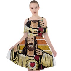 Got Christ? Cut Out Shoulders Chiffon Dress by Valentinaart