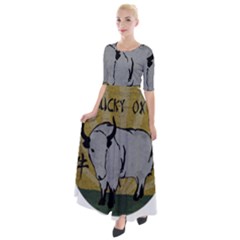 Chinese New Year ¨c Year Of The Ox Half Sleeves Maxi Dress by Valentinaart