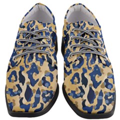 Leopard Skin  Women Heeled Oxford Shoes by Sobalvarro