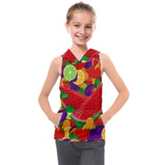 Fruit Life 2  Kids  Sleeveless Hoodie by Valentinaart