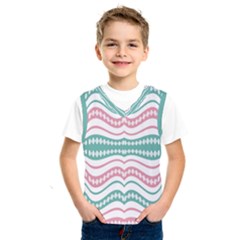 Waving Lines Vivid Pattern Kids  Basketball Tank Top by dflcprintsclothing