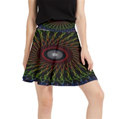 Digital Handdraw Floral Waistband Skirt by Sparkle