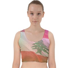 Lebanon Velvet Racer Back Crop Top by AwesomeFlags