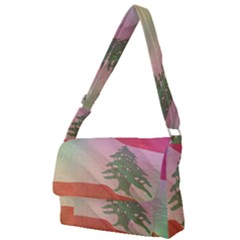 Lebanon Full Print Messenger Bag (l) by AwesomeFlags