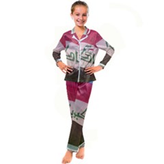 Iraq Kid s Satin Long Sleeve Pajamas Set by AwesomeFlags