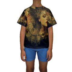 Surreal Steampunk Queen From Fonebook Kids  Short Sleeve Swimwear by 2853937