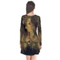 Surreal Steampunk Queen From Fonebook Long Sleeve V-neck Flare Dress View2