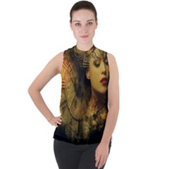 Surreal Steampunk Queen From Fonebook Mock Neck Chiffon Sleeveless Top by 2853937