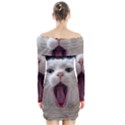 Wow Kitty Cat From Fonebook Long Sleeve Off Shoulder Dress View2