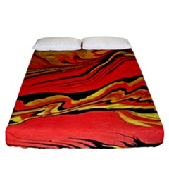 Warrior s Spirit  Fitted Sheet (california King Size) by BrenZenCreations