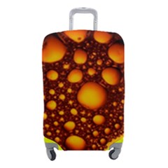 Bubbles Abstract Art Gold Golden Luggage Cover (small) by Dutashop