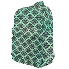 Pattern Texture Geometric Pattern Green Classic Backpack by Dutashop