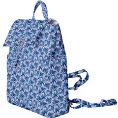 Blue Pattern Scrapbook Buckle Everyday Backpack by Dutashop