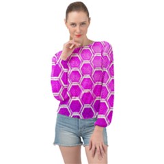 Hexagon Windows  Banded Bottom Chiffon Top by essentialimage365