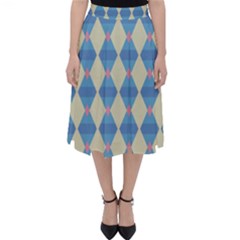 Pattern Texture Chevron Classic Midi Skirt by Dutashop