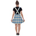 Pattern Texture Chevron Velvet Suspender Skater Skirt View2